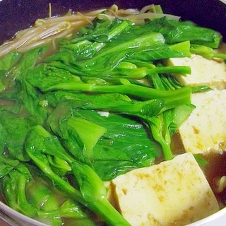 チンゲンサイと豆腐のカレー鍋